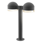 Sonneman 7306.DC.FH.74-WL REALS LED Double Bollard with Dome Cap in Textured Gray