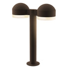Sonneman 7306.DC.FW.72-WL REALS LED Double Bollard with Dome Cap in Textured Bronze