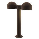 Sonneman 7306.DC.PL.72-WL REALS LED Double Bollard with Dome Cap in Textured Bronze