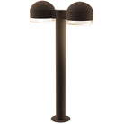 Sonneman 7307.DC.FH.72-WL REALS LED Double Bollard with Dome Cap in Textured Bronze