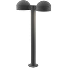 Sonneman 7307.DC.PL.74-WL REALS LED Double Bollard with Dome Cap in Textured Gray