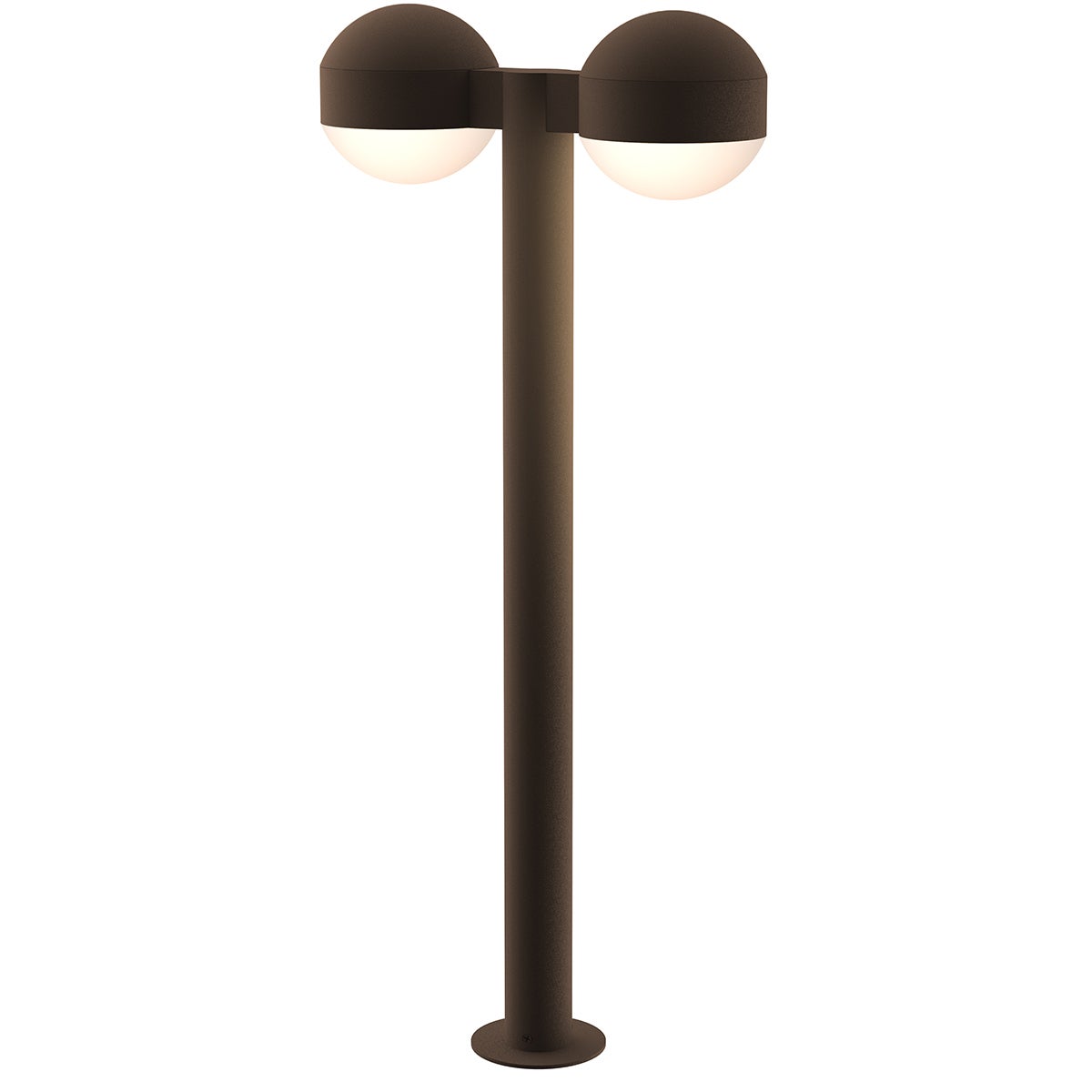 Sonneman 7308.DC.DL.72-WL REALS LED Double Bollard with Dome Cap in Textured Bronze