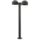 Sonneman 7308.DC.DL.74-WL REALS LED Double Bollard with Dome Cap in Textured Gray