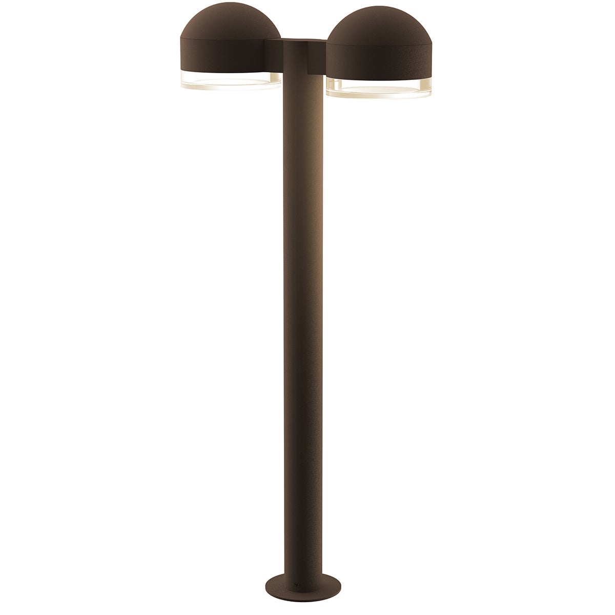 Sonneman 7308.DC.FH.72-WL REALS LED Double Bollard with Dome Cap in Textured Bronze