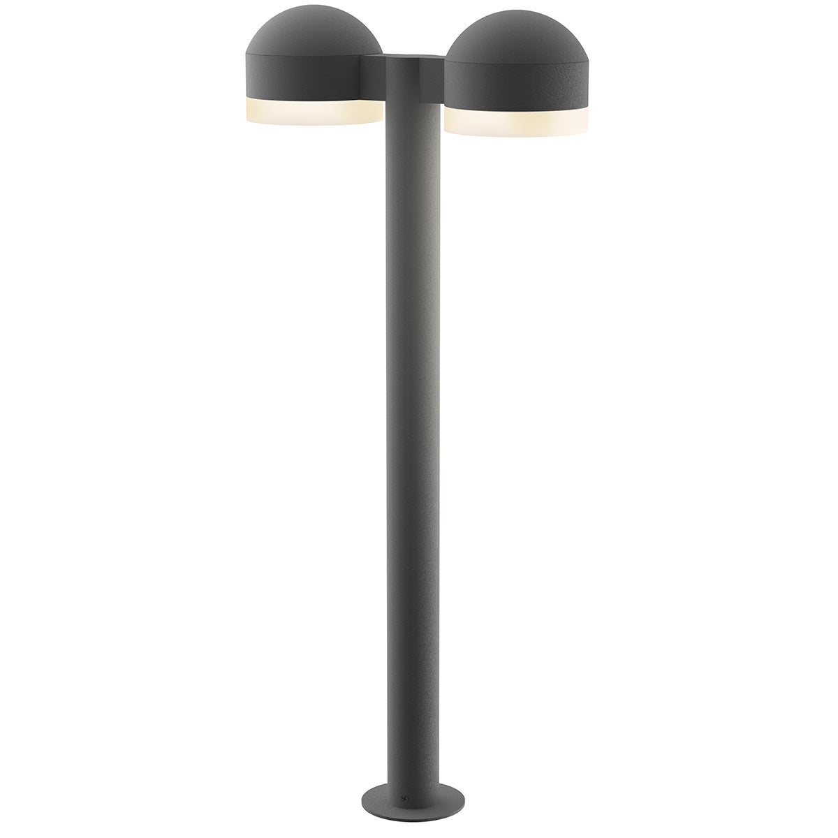 Sonneman 7308.DC.FW.74-WL REALS LED Double Bollard with Dome Cap in Textured Gray