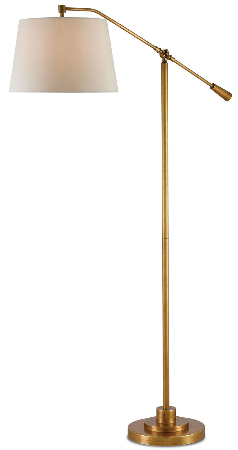 Currey and Company - 8000-0002 - One Light Floor Lamp - Maxstroke Collection - Antique Brass