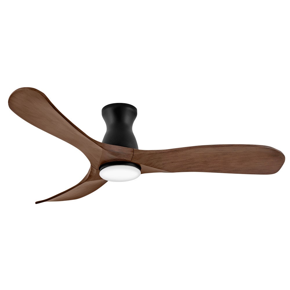 Luminaire encastré intelligent à DEL Hinkley Lighting 903456FWB-LDD Swell Ventilateur  Noir mat / Noyer
