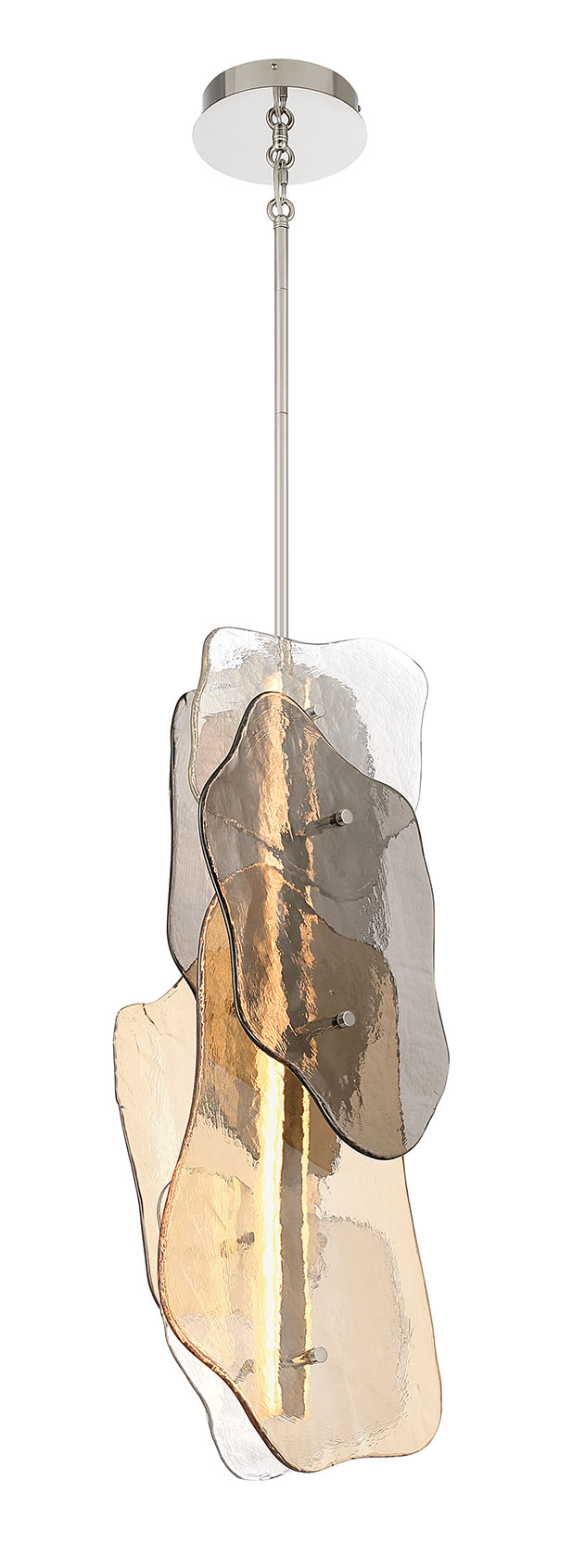 Europhase 50463-015 Grotto LED Suspension en nickel poli