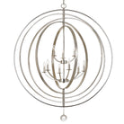 Crystorama - 587-SA - Neuf Lumières Suspendu - Luna - Argent antique