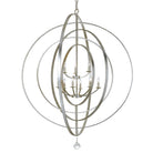 Crystorama - 587-SA - Neuf Lumières Suspendu - Luna - Argent antique