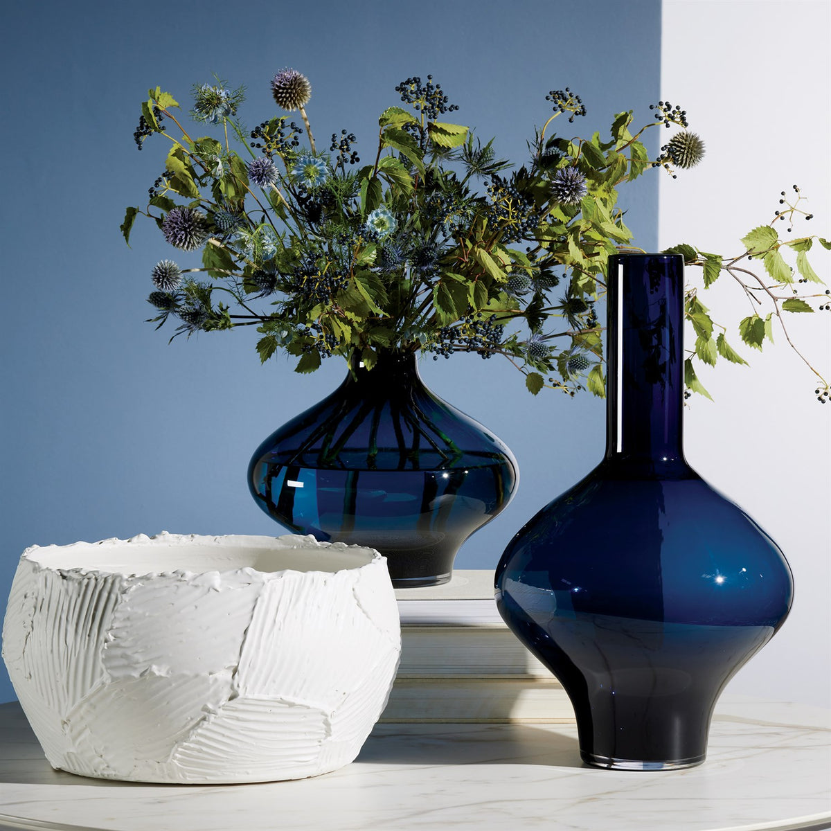 Chip Vases & Bowl