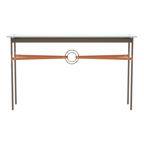 Console en cuir noir Equus