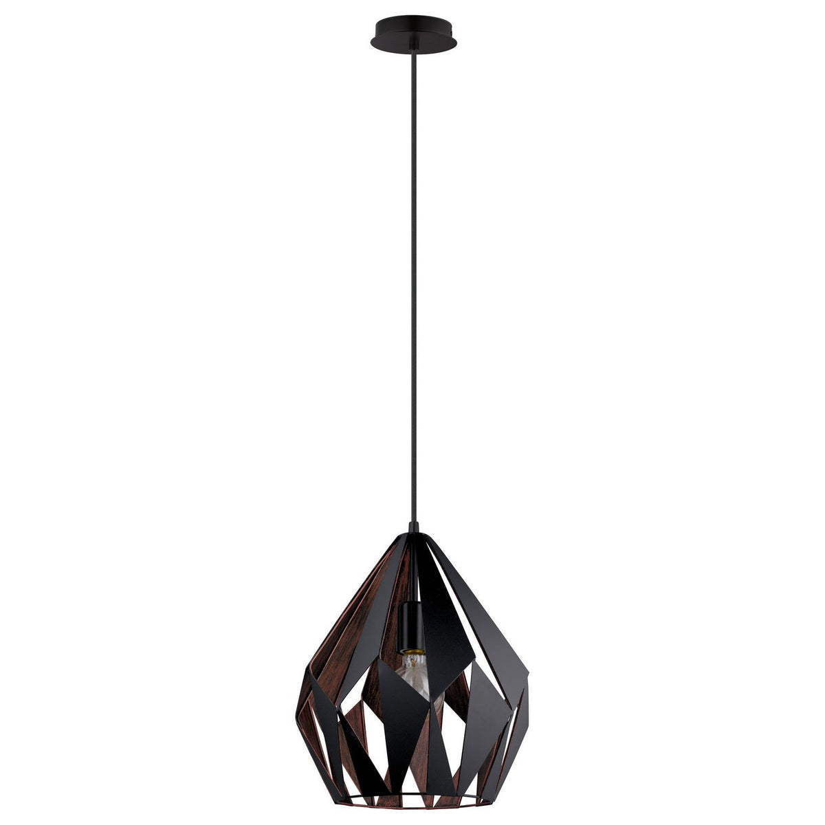 Eglo Canada - 49254A - One Light Suspension - Carlton 1 - Matte Black