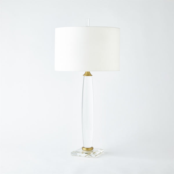 Lampe colonne en cristal courbé