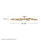 Fredrick Ramond FR31014LCB Cava LED Profil bas Suspendu/Semi-affleurant en laiton laqué