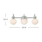 Meuble-lavabo Lucy Lark 85593CM-SF en chrome avec accents vert d'eau