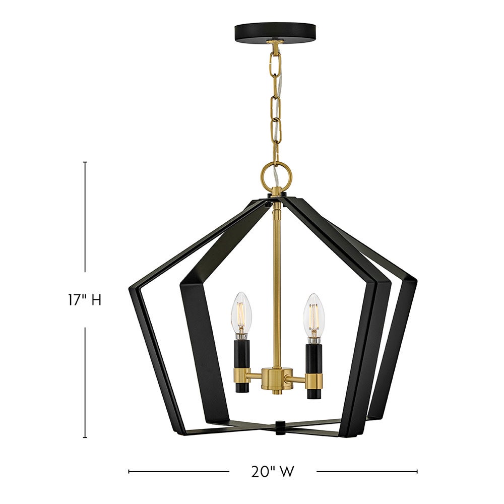 Lark 83647BK-LCB Sammi Pendant in Black