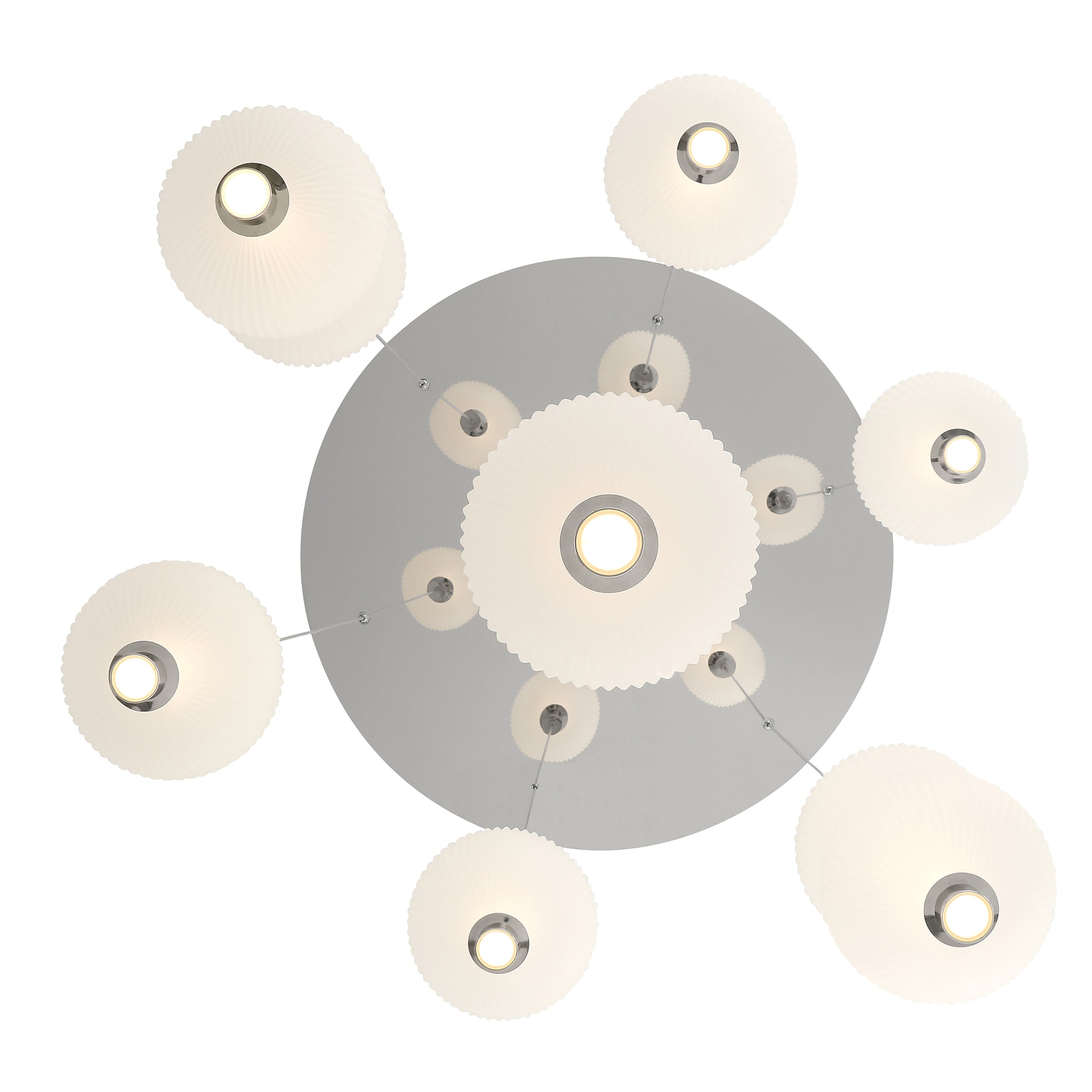 Eurofase 47191-020 Palmas LED Multi-Light Pendant in Polished Nickel