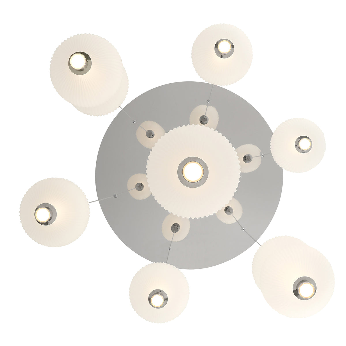 Eurofase 47191-020 Palmas LED Multi-Light Pendant in Polished Nickel