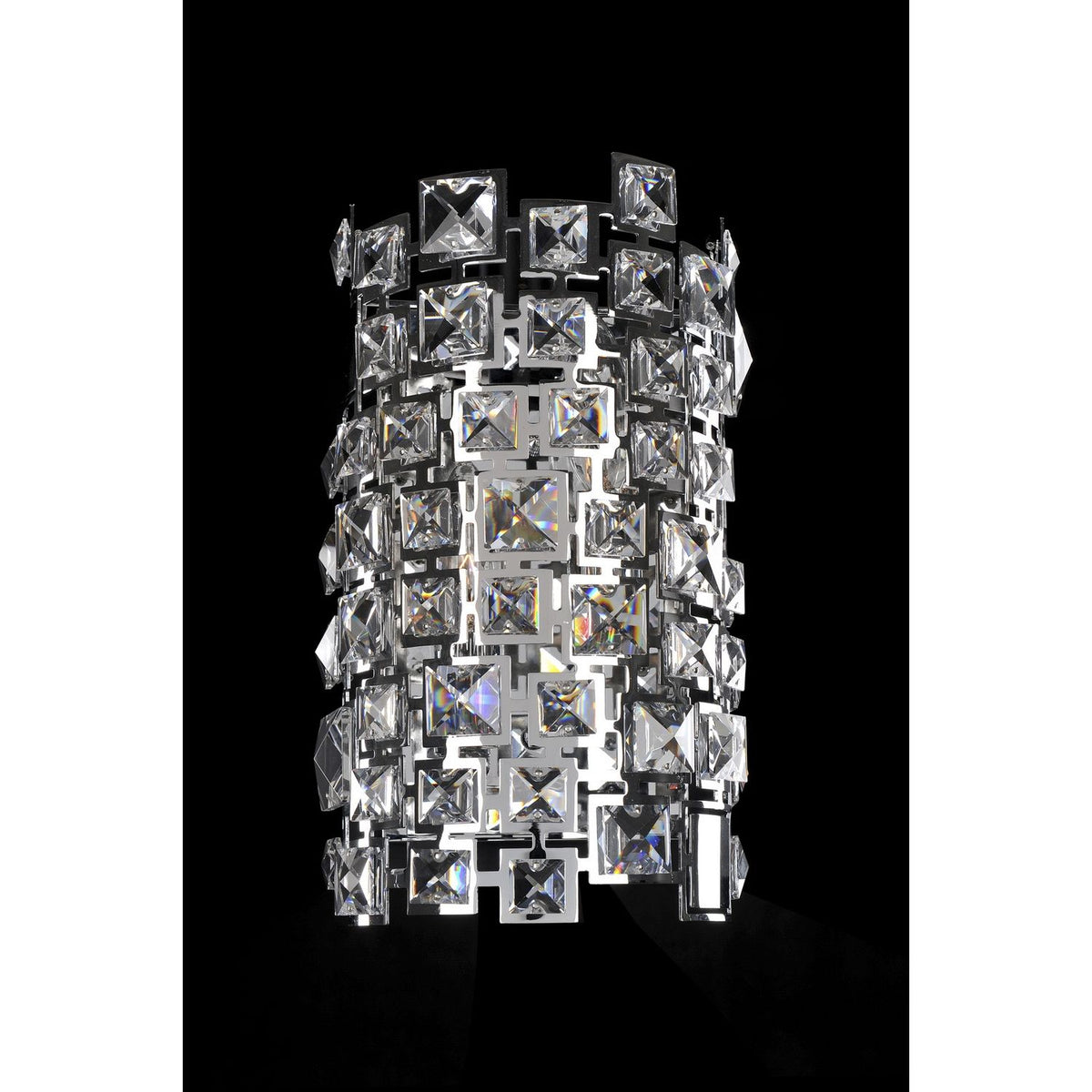 Allegri Crystal 028921-010-FR001 Dolo Wall Sconce in Chrome with Firenze Clear Crystal