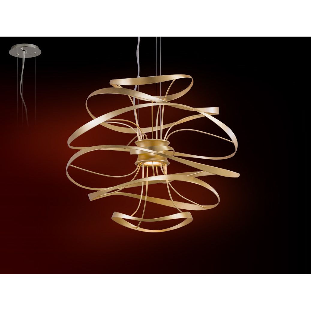 Corbett Lighting - 216-41-GL/SS - LED Chandelier - Calligraphy - Gold Leaf W Polished Stainless