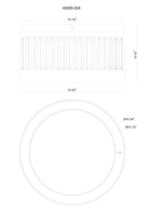 Eurofase 49355-024 Empra LED Cristal Plafonnier en noir mat