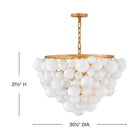 Fredrick Ramond FR41565DA Marabel Verre soufflé à plusieurs niveaux Suspension en laiton vieilli