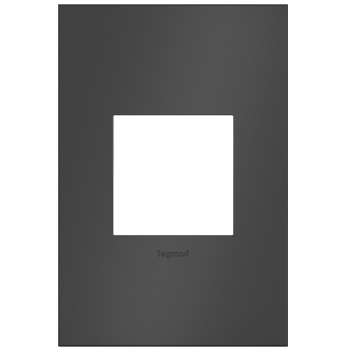 adorne® Satin Black One-Gang Screwless Wall Plate