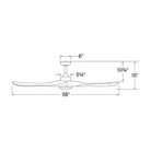 Luminaire intelligent à DEL Hinkley Lighting 903856FHB-LDD Swell Ventilateur  en laiton naturel Heritage