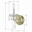 Crystorama - 1031-PB-CL-MWP - One Light Wall Sconce - Traditional Crystal - Polished Brass