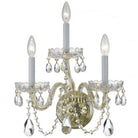Crystorama - 1033-PB-CL-S - Trois lumières Murale - Cristal traditionnel - Laiton poli