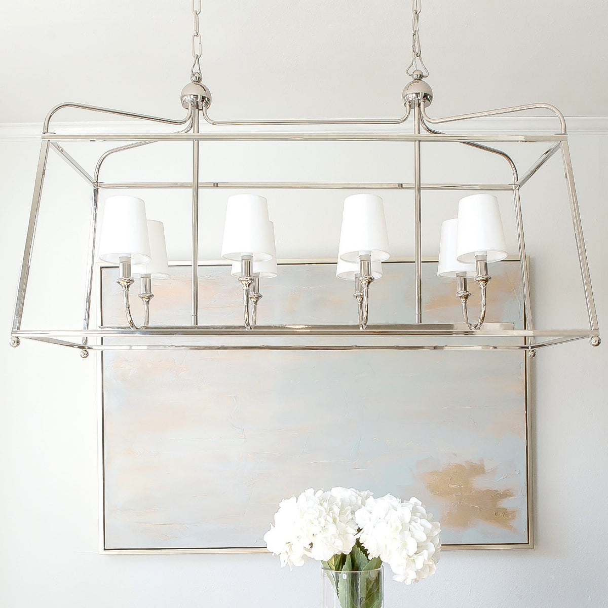 Crystorama - 2249-PN - Huit lumières Suspendu - Sylvan - Nickel poli