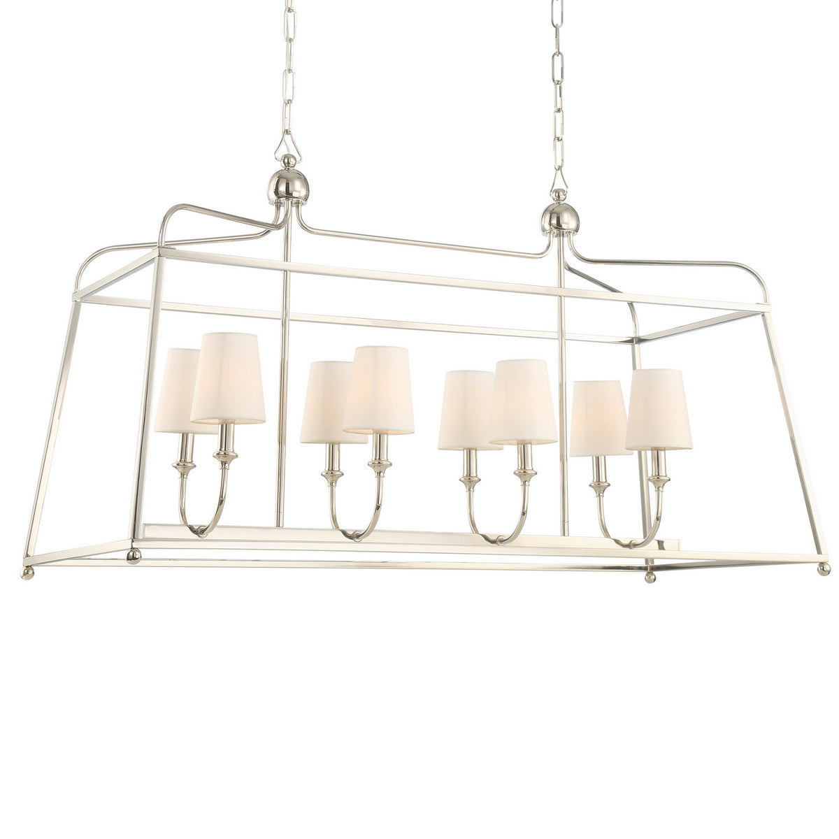 Crystorama - 2249-PN - Huit lumières Suspendu - Sylvan - Nickel poli