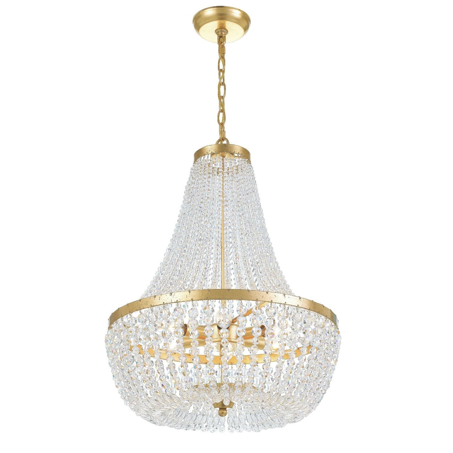 Crystorama - 608-GA - Six Light Chandelier - Rylee - Antique Gold