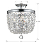 Crystorama - 783-CH-CL-MWP - Semi-remorque à trois feux Plafonnier - Archer - Chrome poli