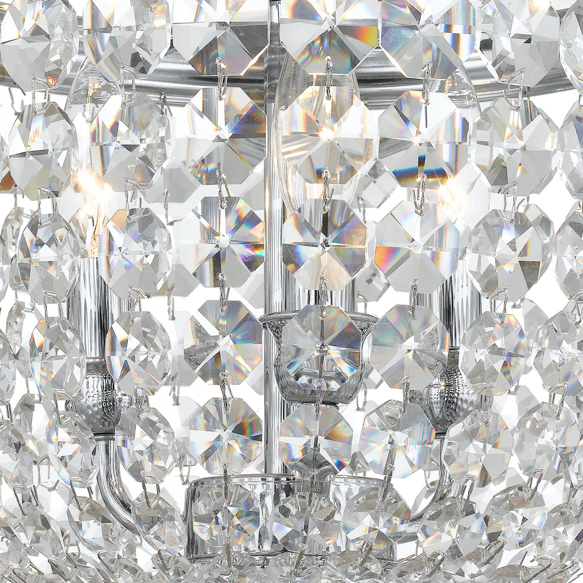 Crystorama - 783-CH-CL-SAQ - Three Light Semi Flush Mount - Archer - Polished Chrome