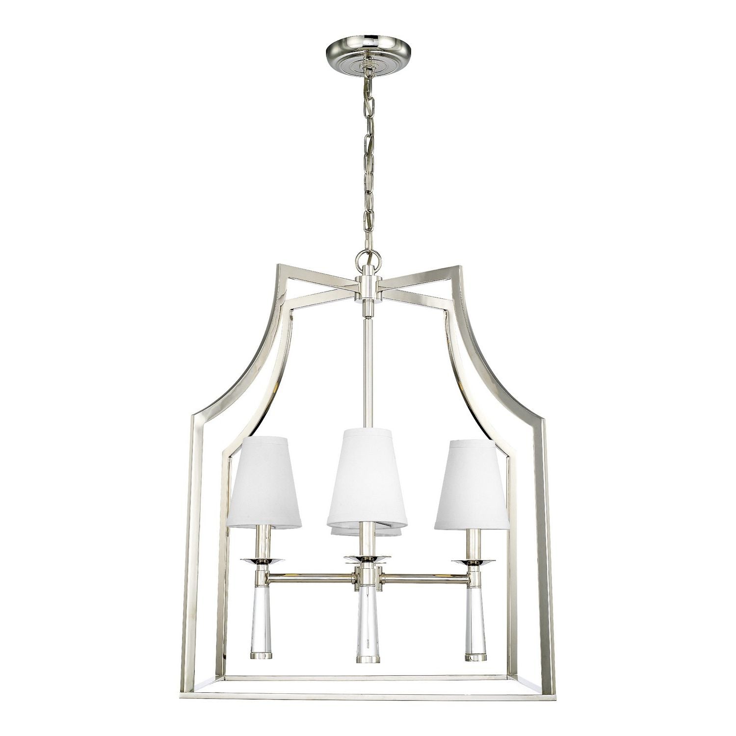 Crystorama - 8864-PN - Four Light Chandelier - Baxter - Polished Nickel