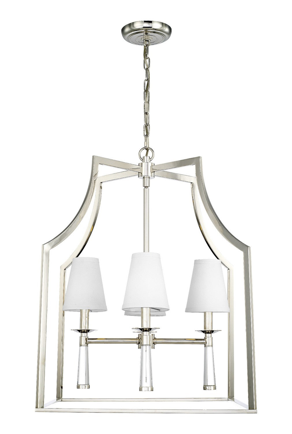 Crystorama - 8864-PN - Quatre lumières Suspendu - Baxter - Nickel poli