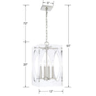 Crystorama - 8874-PN - Quatre lumières Suspendu - Drake - Nickel poli