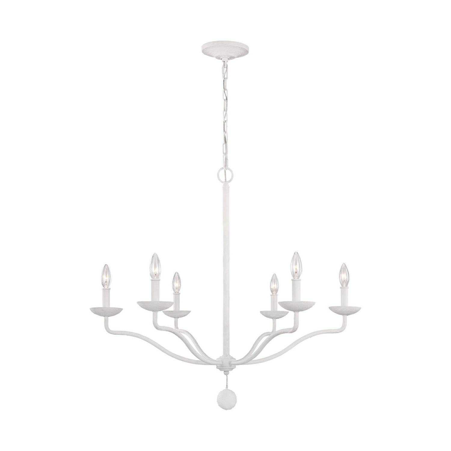 Visual Comfort Studio Canada - F3130/6PSW - Six Light Chandelier - Annie - Plaster White
