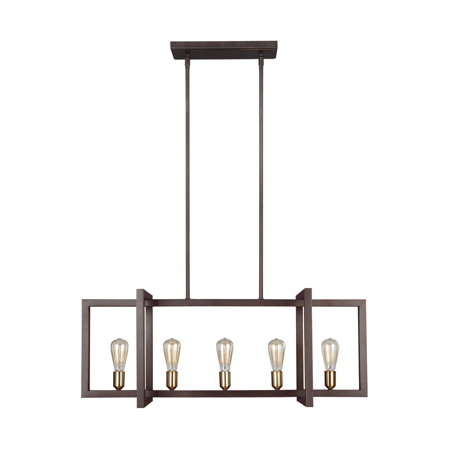 Visual Comfort Studio Canada - F3147/5NWB - Five Light Island Chandelier - Finnegan - New World Bronze