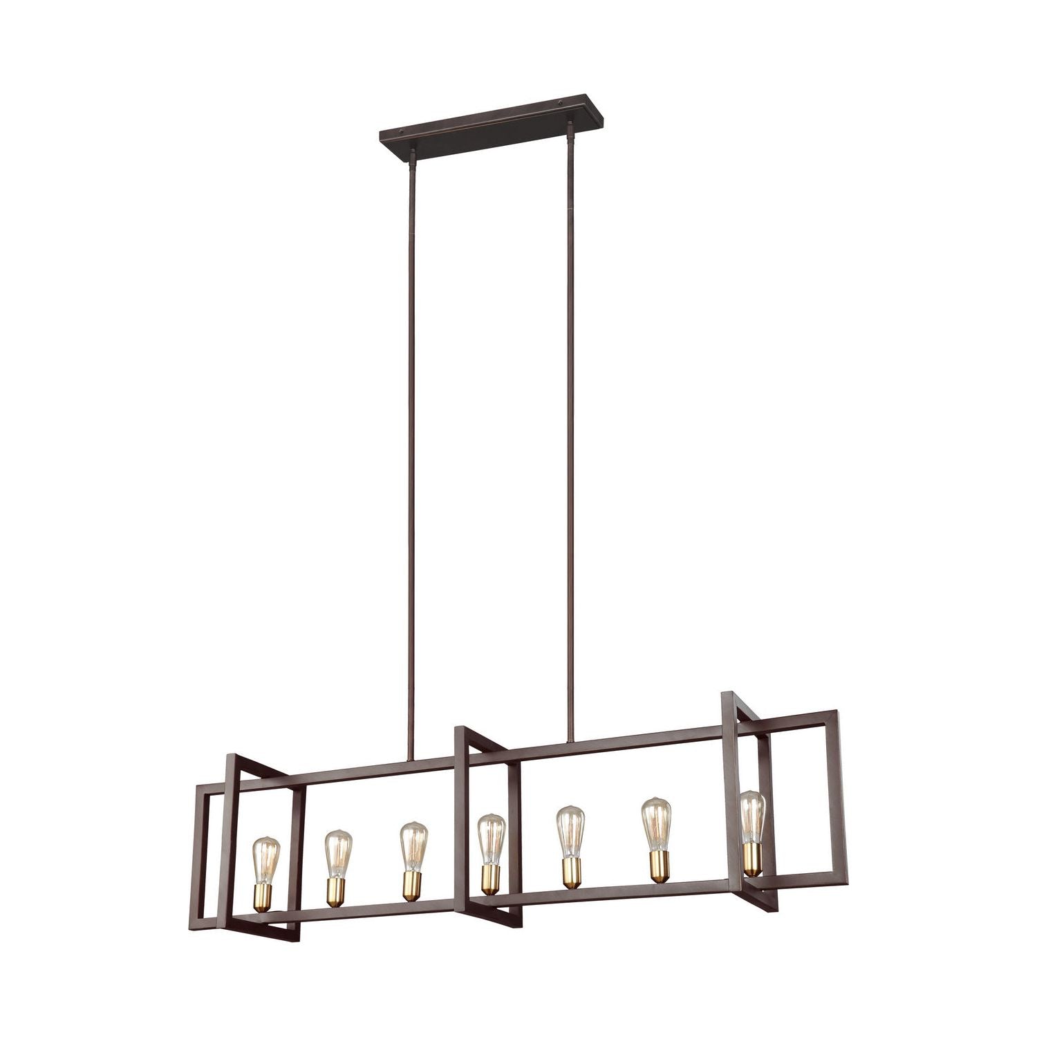 Visual Comfort Studio Canada - F3148/7NWB - Seven Light Island Chandelier - Finnegan - New World Bronze