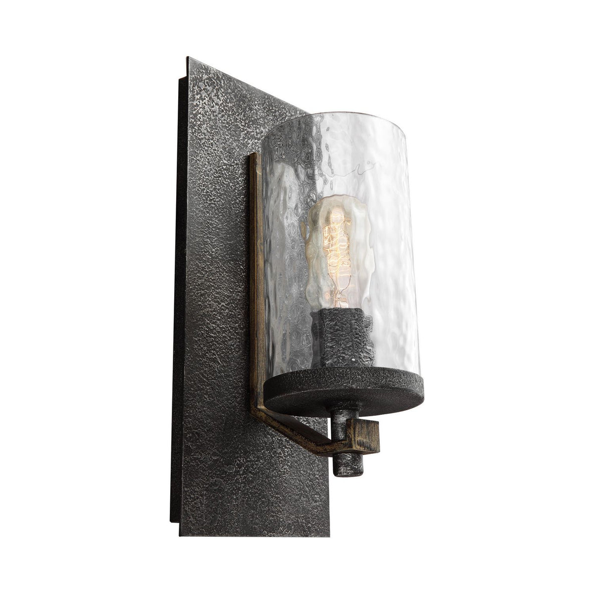Visual Comfort Studio Canada - WB1825DWK/SGM - One Light Wall Sconce - Angelo - Distressed Weathered Oak / Slate Grey Metal