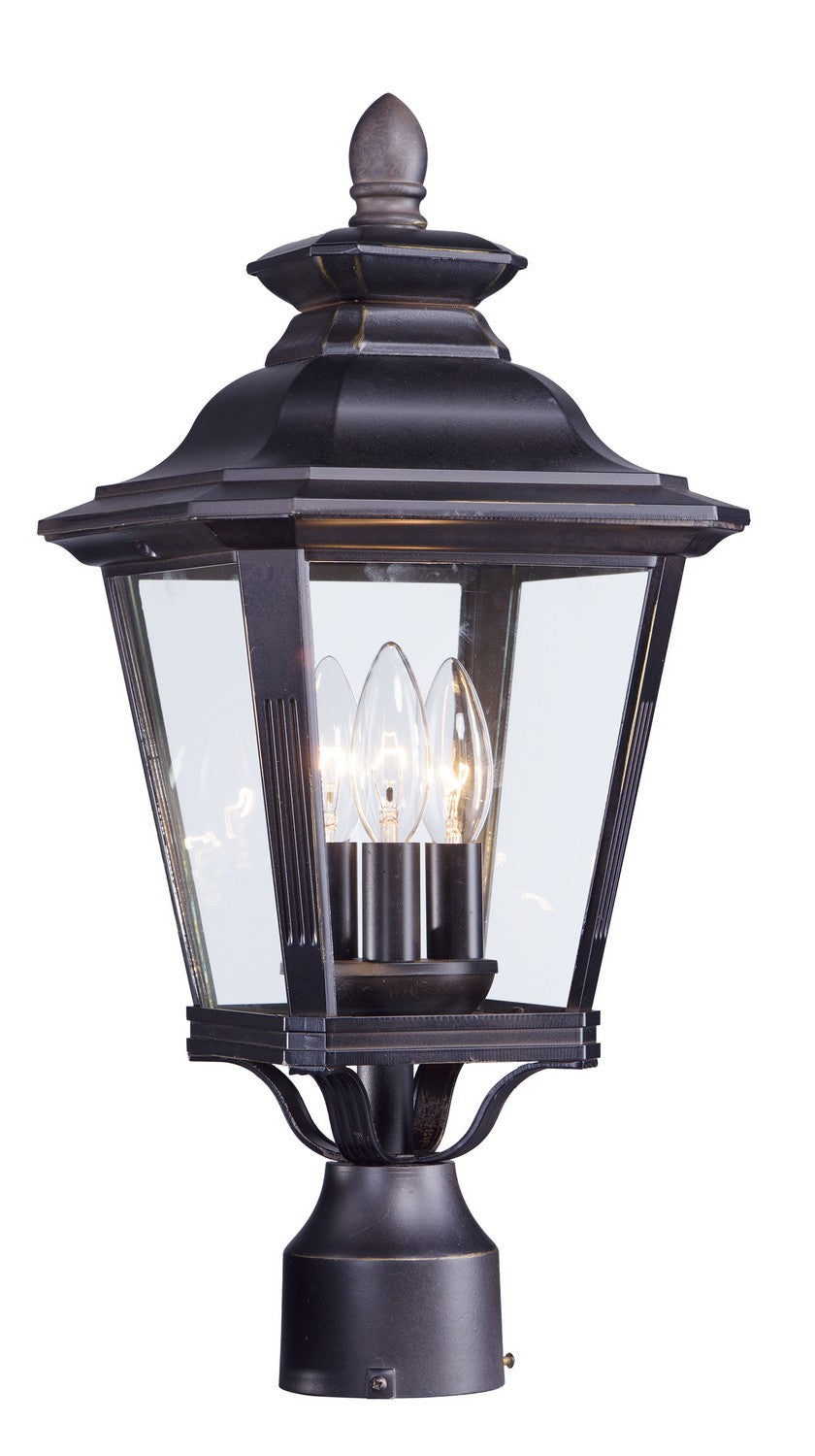Lanterne sur poteau/poteau d'extérieur Maxim Lighting 1130CLBZ Knoxville en bronze