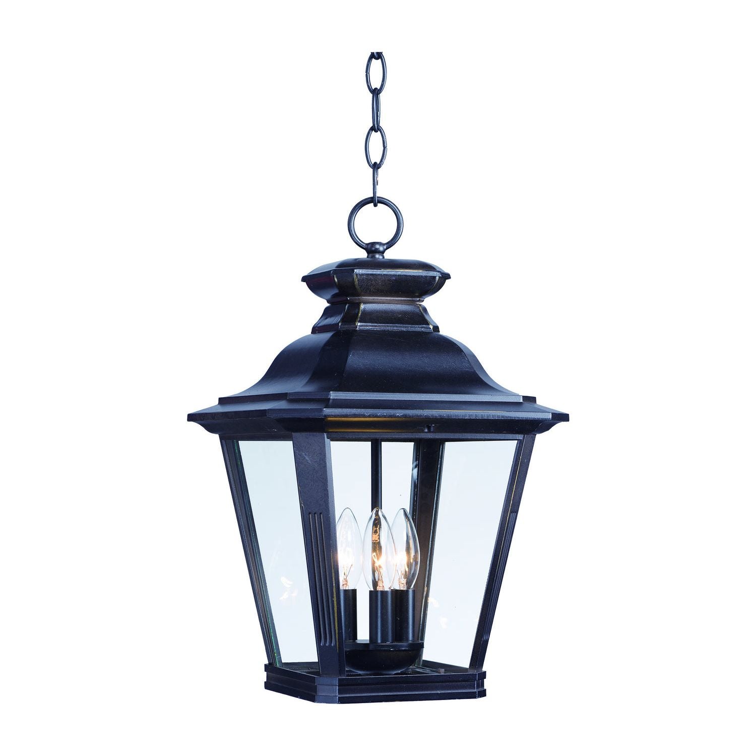 Maxim - 1139CLBZ - Three Light Outdoor Hanging Lantern - Knoxville - Bronze