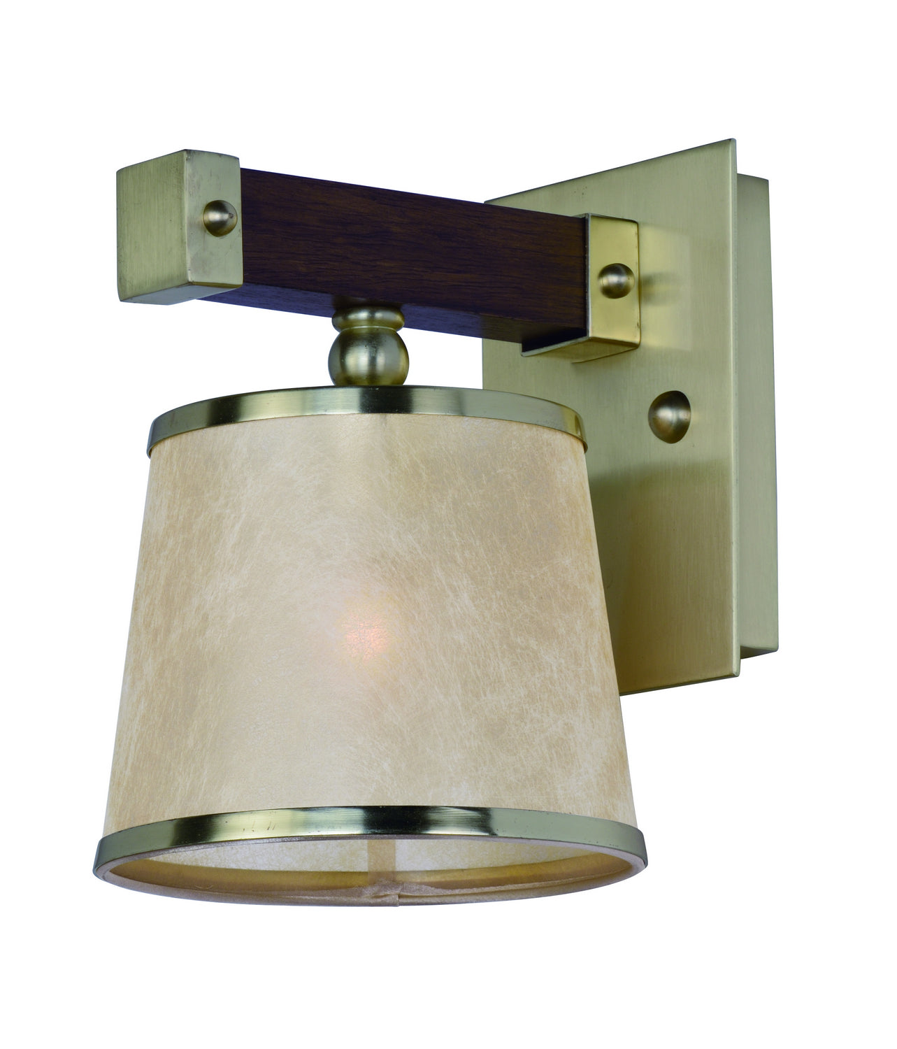Maxim Lighting 20521AFAPSBR Maritime Wall Sconce in Antique Pecan / Satin Brass