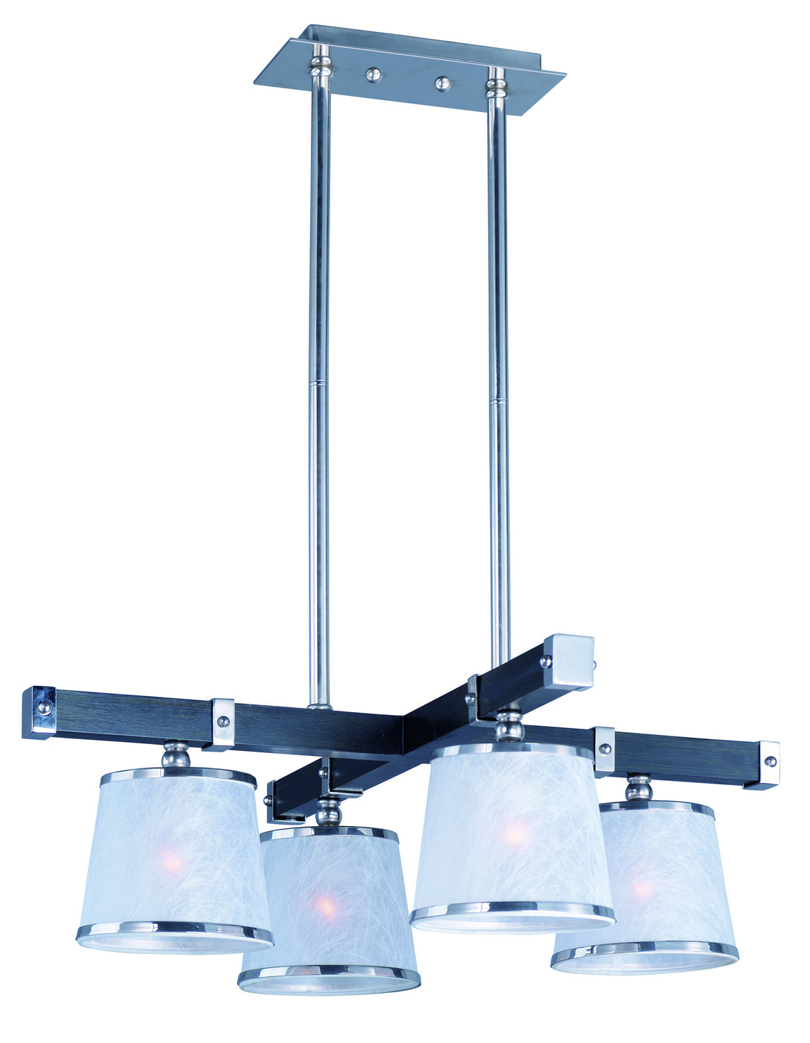 Éclairage Maxim 20525WFWEPN Maritime Large Suspension en wengé / nickel poli