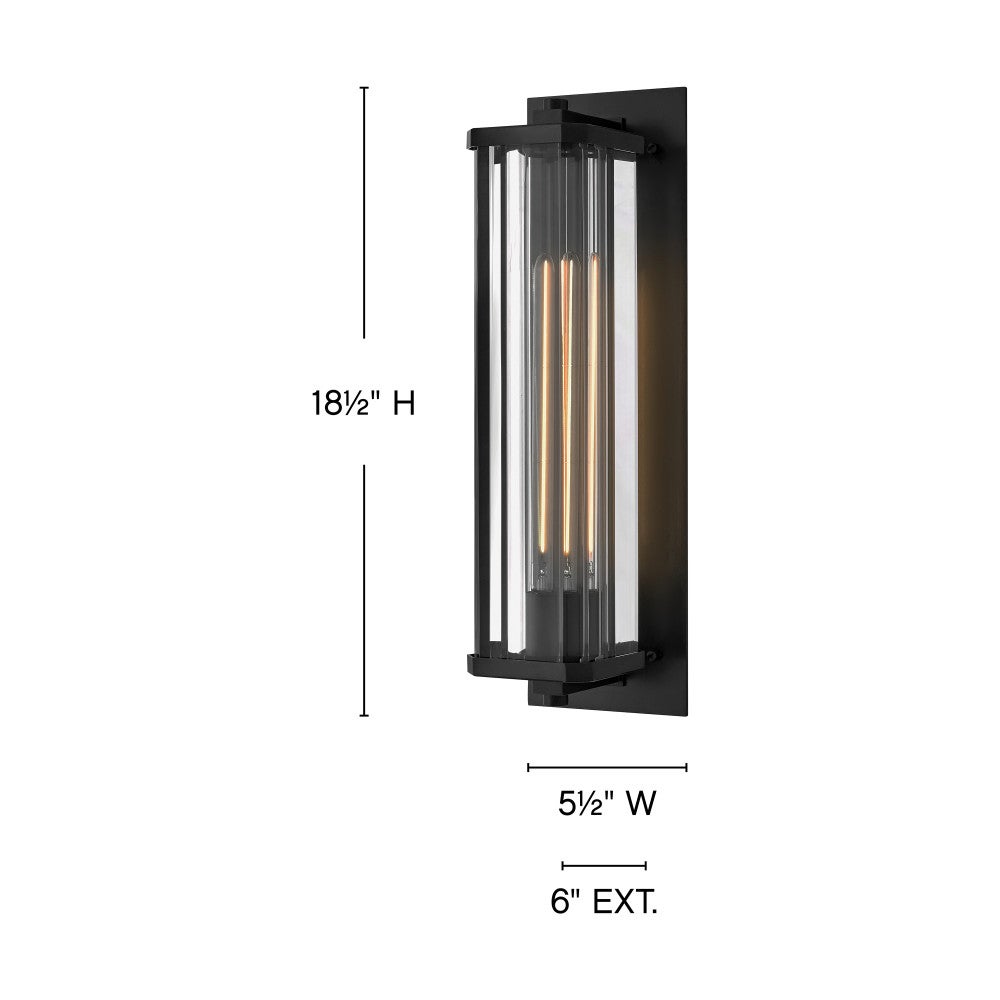 Éclairage Hinkley 26594BK-LL Marcel LED Murale en noir