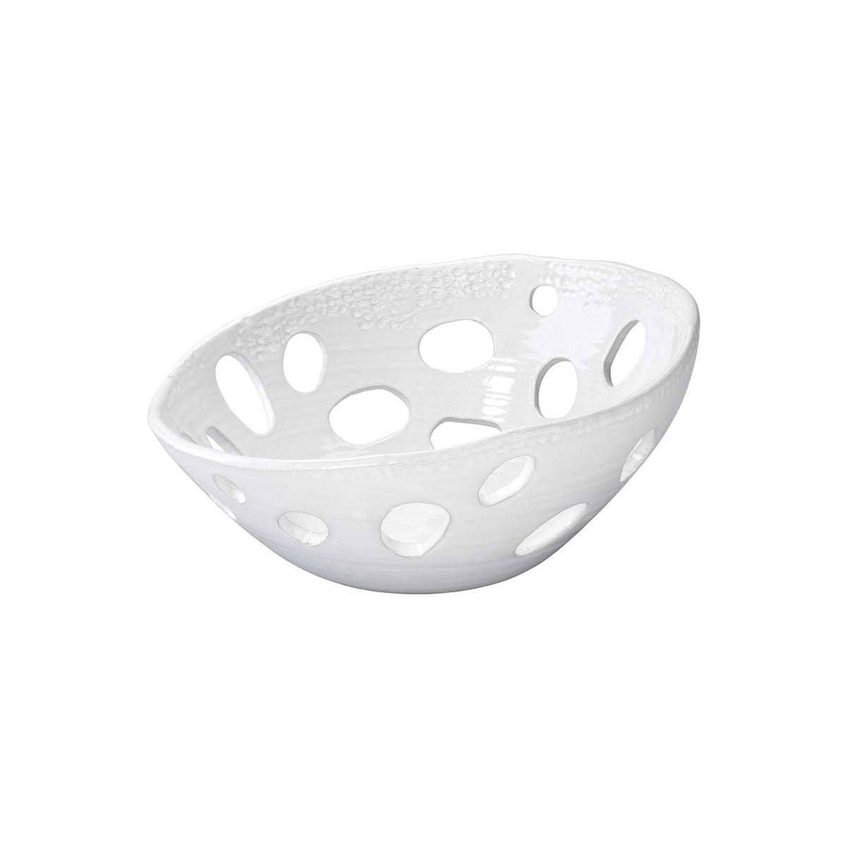 Jamie Young Company - 7CRAT-BOWH - Crater Asymetric Bowl - Crater - White