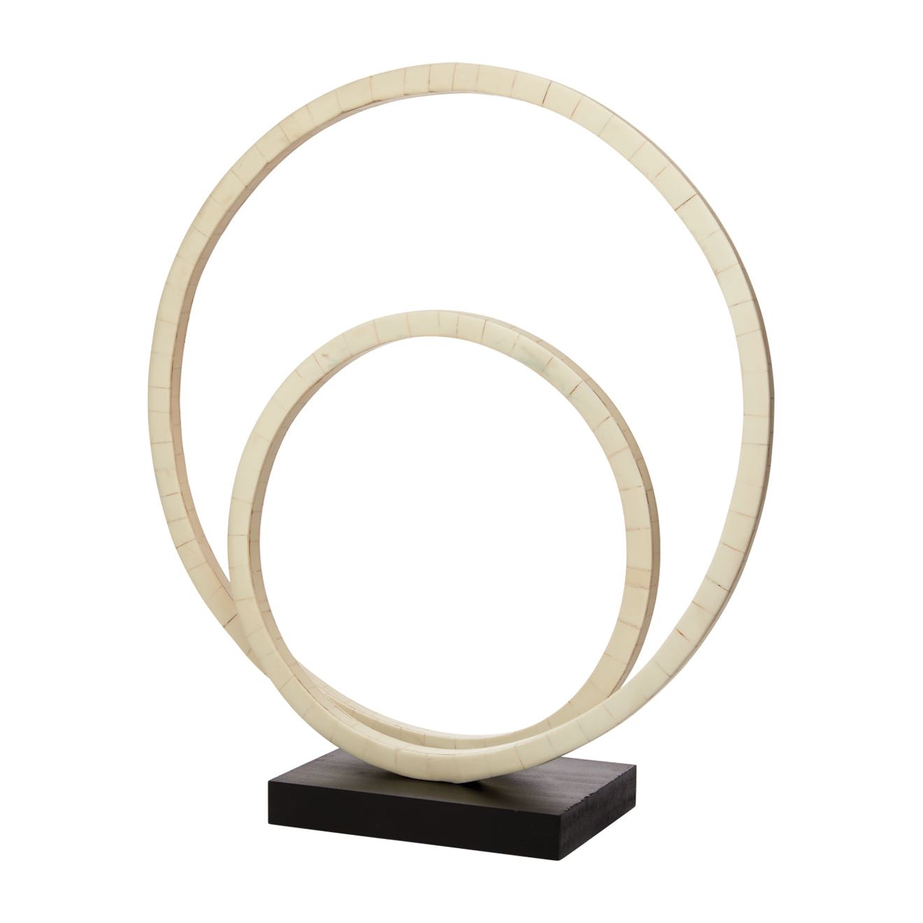 Jamie Young Company - 7HELI-NABO - Helix Double Ring Sculpture - Helix - Cream